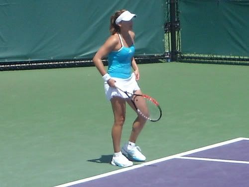 2008 Sony Ericsson Open, Miami, Florida. Ashley Harkleroad vs. Elena Vesnina.