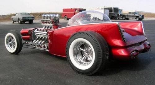 Ed Roth Inspired Bubbletop Hot Rod Car
