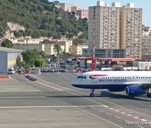 Unusual Runway at the Gibraltar Airport
