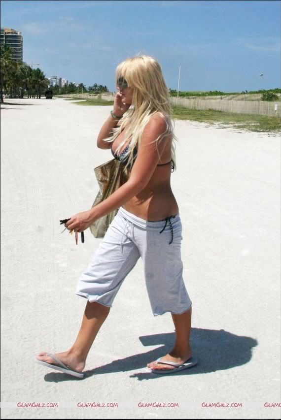 Brooke Hogan on the Beach