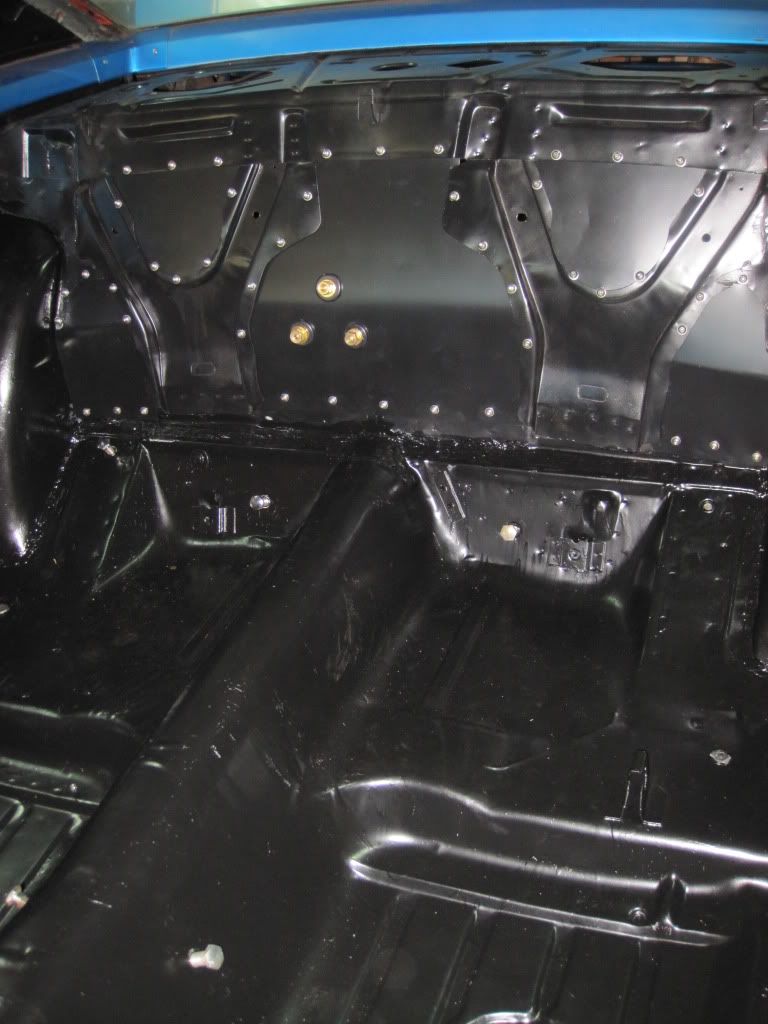 At the backend of the car I got some 8" aluminum angle bracket and made a  mounting plate for the ford solenoid and engine cutoff switch and a fuse  block ...