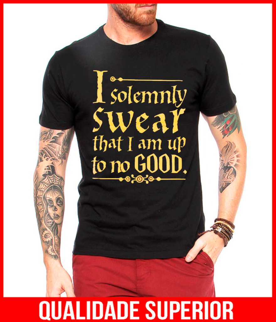 Camiseta Masculina Frases Harry Potter I Swear