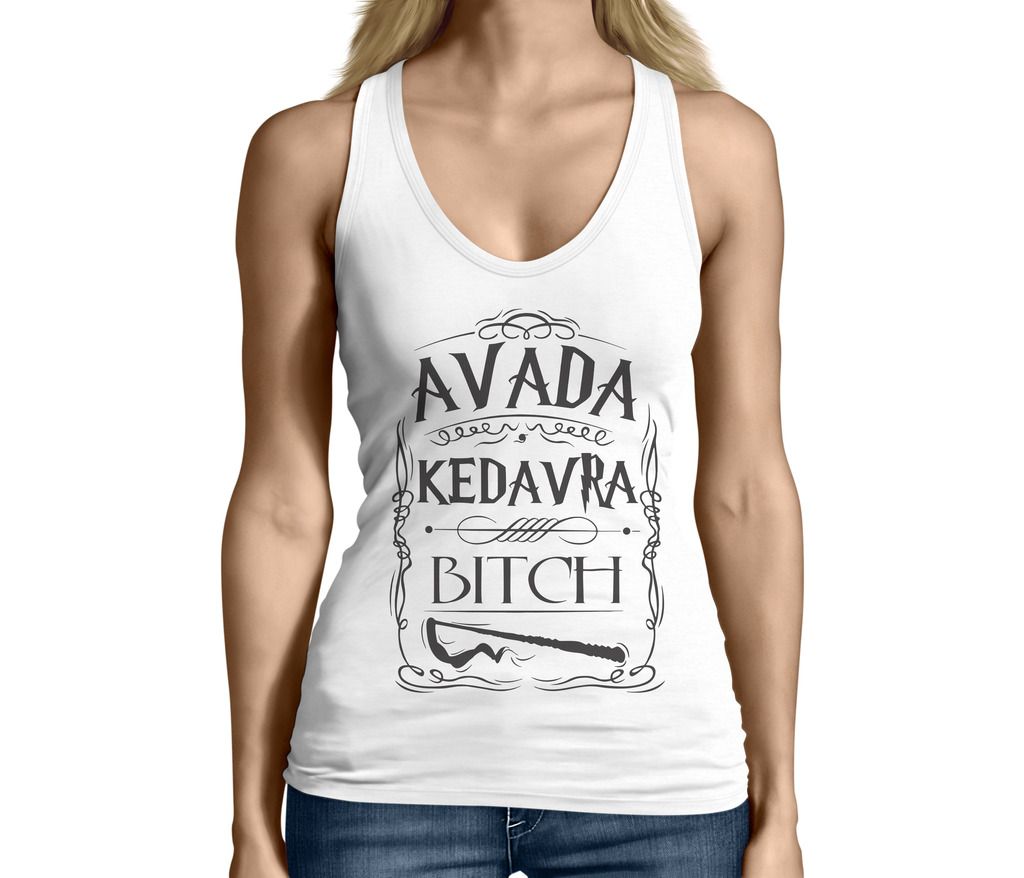 Camiseta Regata Feminina Frases Harry Potter Avada Kedavra