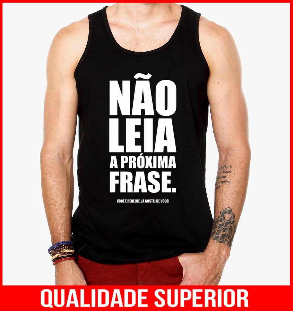 Camiseta Regata Masculina Engra§adas Personalizadas N£o Leia R Camiseta Regata Masculina Engra§adas Personalizadas N£o Leia