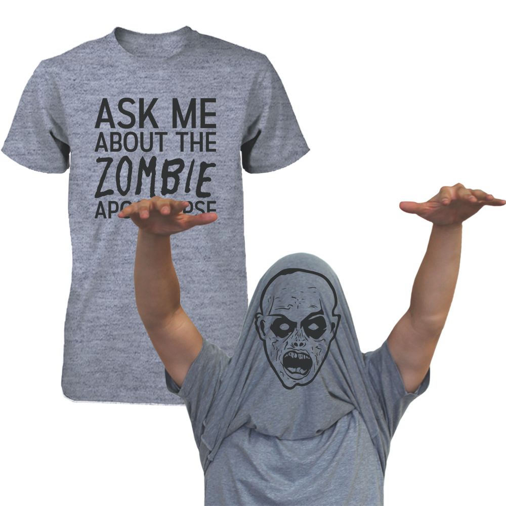 ask me to see my zombie flip up shirt