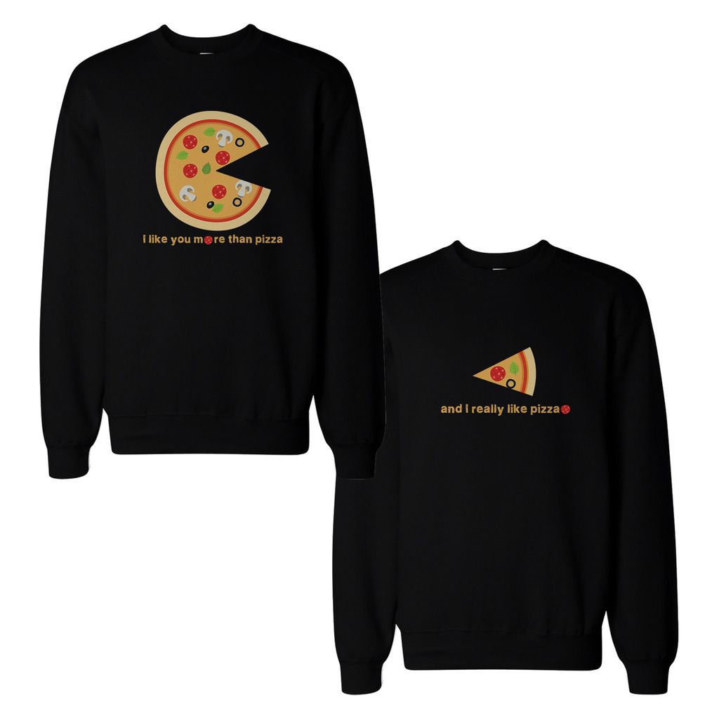 pizza couple sweatshirt