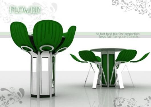 Fashionable Flower Dining Table Concept